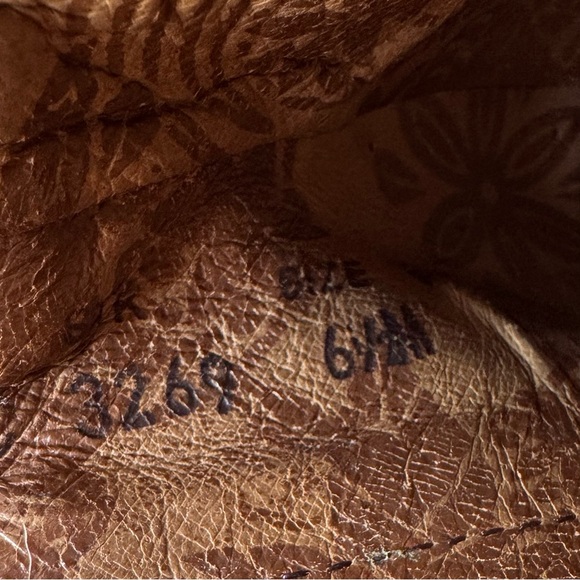 Corral Natural Tan Floral Embroidered Leather Ankle Boots Western Cowboy 6.5 - Picture 15 of 15